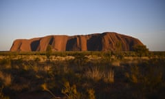 Uluru, also known as Ayers Rock is seen during sunrise