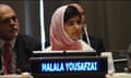HE NAMED ME MALALA: Malala Yousafzai at the United Nations General Assembly in New York City. July 12, 2013. Photo courtesy of Fox Searchlight Pictures.© 2015 Twentieth Century Fox Film Corporation All Rights Reserved 