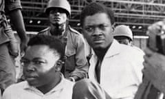 Soldiers guard Patrice Lumumba, the first prime minister of the DRC, on 1 December 1960. He was murdered in Katanga province on 17 January 1961.