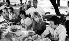 Brigitte Bardot;Louis Malle<br>French director Louis Malle (R) and Star Brigitte Bardot (2R) on location near Cuernavaca. (Photo by Ralph Crane/The LIFE Picture Collection/Getty Images)