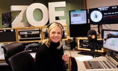 Zoe Ball in her Radio 2 Breakfast Show studio.