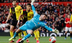 Watford’s Ben Foster dives