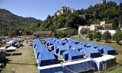 Tent camp in Arquata del Tronto for people displaced by the earthquake