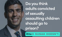 Labour advert attacking Rishi Sunak and the Conservatives