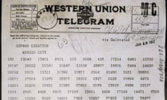 The Zimmermann Telegram, 1917.