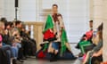 A model walks the runway at the Roksanda show at Tate Britain during London fashion week.