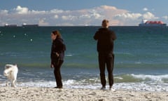 The beach near the end of the spit on which Skagen is perched. The spit is the point where the waters of the North Sea meet the Baltic.