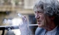 Presentation of movie Mr Nice<br>17 Jul 2012, Barcelona, Spain --- epa03308872 Former cannabis smuggler 'legend' Howard Marks, smokes a marihuana joint during the presentation of his latest film 'Mr. Nice', a personal biopic staring Rhys Ifans, Chloe Sevigny and Luis Tosar, in Barcelona, Spain, 17 July 2012. Marks, apart from a marihuana trafficker, has been a physics professor, musician, politician, fugitive and a spy. The film will be released on 20 July 2012. EPA/ALBERTO ESTEVEZ --- Image by © ALBERTO ESTEVEZ/epa/Corbis