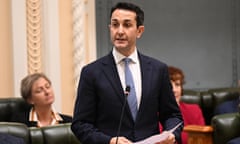 David Crisafulli speaking in parliament