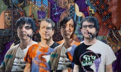 Animal Collective collage of their faces all mixed up