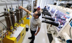 Dr John Anderson working on the new polymer in his lab at the University of Chicago