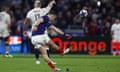 Thomas Ramos converts France’s winning penalty against England in Lyon.