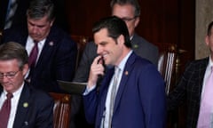 Matt Gaetz, the Florida congressman, in the chamber after Jim Jordan failed to win enough votes to become speaker.