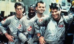 First team … Harold Ramis, Ernie Hudson, Bill Murray and Dan Aykroyd in 1984’s Ghostbusters.