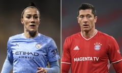 Lucy Bronze and Robert Lewandowski were the main winners at Fifa’s annual ceremony.