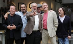 Members of the the British band UB40 with Jeremy Corbyn