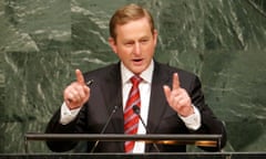 Enda Kenny, Prime Minister of Ireland, addresses a plenary meeting of the United Nations Sustainable Development Summit 2015 at United Nations headquarters in Manhattan, New York, September 25, 2015. More than 150 world leaders are expected to attend the U.N. Sustainable Development Summit from September 25-27 at the United Nations in New York to formally adopt an ambitious new sustainable development agenda a press statement by the U.N. stated   REUTERS/Mike Segar (UNITED STATES  - Tags: POLITICS)