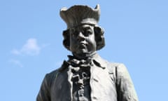 The statue of James Boswell in Lichfield, Staffordshire, the birthplace of Samuel Johnson.