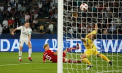 Real Madrid’s Gareth Bale completes his hat-trick v Kashima Antlers