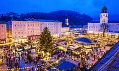 Salzburg, Austria. Christmas Market in the old town.