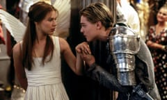 Winging it ... Claire Danes and Leonardo DiCaprio in Romeo + Juliet.