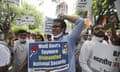 A protest in July accusing Modi's government of using military-grade spyware to monitor political opponents, journalists and activists.