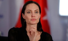 UN special envoy Angelina Jolie visits Turkey<br>epa04811478 UN special envoy Angelina Jolie sit at a news conference during her visit to a Syrian refugee camp in Mardin, Turkey, 20 June 2015. Marking World Refugee Day, UNHCR Special Envoy Angelina Jolie Pitt has been commemorating World Refugee Day with Syrian refugees in Turkey, which has overtaken Pakistan to become the world's largest refugee-hosting nation with more than 1.77 million in urban areas and government-run camps.  EPA/STR