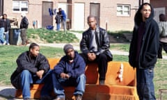 ‘Greek tragedy for the new millennium’ … Michael B Jordan,  Tray Chaney, Larry Gilliard Jr and JD Williams in season one of The Wire.