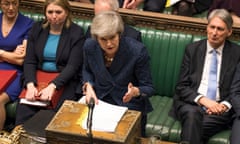 Theresa May during prime minister's questions in December 2018 after the 1922 Committee announced a vote of confidence in her leadership