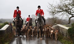Participants in the Old Surrey and West Kent Boxing Day hunt in Chiddingstone, in 2019