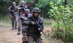 Polish soldiers take part in training Poland July 2023.