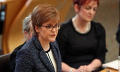 First Minister's Questions<br>First Minister Nicola Sturgeon during First Minister's Questions at the Scottish Parliament in Edinburgh. PRESS ASSOCIATION Photo. Picture date: Thursday March 8, 2018. See PA story SCOTLAND Questions. Photo credit should read: Jane Barlow/PA Wire