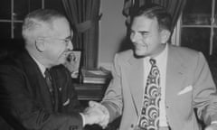 Thomas E Dewey (right), 1948’s Republican presidential candidate, with the man who beat him, President Harry S Truman, in 1951. 