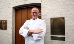 Heston Blumenthal outside his Fat Duck restaurant in Bray, Berkshire.