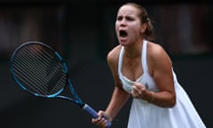 Sofia Kenin of the USA reacts as she beats Coco Gauff of the USA.