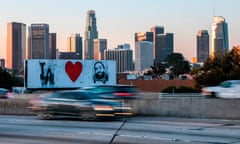 US-shooting-crime-NipseyHussle-music-culture-homicide<br>A mural along U.S. Highway 101 for Nipsey Hussle before his memorial at the Staples Center in Los Angeles, California, April 11, 2019. - The Grammy-nominated artist was killed in front of The Marathon Clothing store he founded in 2017. (Photo by Kyle Grillot / AFP)KYLE GRILLOT/AFP/Getty Images