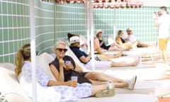 2023 Australian Open - Day 2<br>MELBOURNE, AUSTRALIA - JANUARY 17: Spectators relax at the Beach Bar during day two of the 2023 Australian Open at Melbourne Park on January 17, 2023 in Melbourne, Australia. (Photo by Kim Landy/Getty Images) Louis