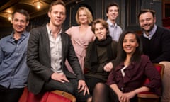 The Australian cast of Harry Potter and the Cursed Child, from left: Tom Wren as Draco Malfoy, Gareth Reeves as Harry Potter, Lucy Goleby as Ginny Potter, Sean Rees-Wemyss as Albus Potter, William McKenna as Scorpius Malfoy, Paula Arundell as Hermione Granger and Gyton Grantley as Ron Weasley.