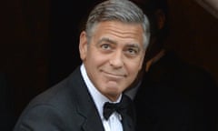 Action man … George Clooney in Venice in September.