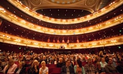 The audience wait for a performance at the Royal Opera House