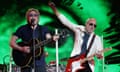 Roger Daltrey and Pete Townshend of The Who performing on The Pyramid Stage during the Glastonbury Festival, at Worthy Farm in Somerset. PRESS ASSOCIATION Photo. Picture date: Sunday June 28, 2015. See PA story SHOWBIZ Glastonbury. Photo credit should read: Yui Mok/PA Wire