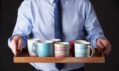 Office Junior Carrying Tray Of Cups