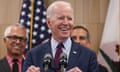 Democratic Presidential Candidate Joe Biden Campaigns In Los Angeles Day After His Big Super Tuesday Wins<br>LOS ANGELES, CALIFORNIA - MARCH 04: Democratic presidential candidate former Vice President Joe Biden (C) speaks while standing with supporters at a campaign event at the W Los Angeles hotel on March 4, 2020 in Los Angeles, California. Biden is coming off a strong Super Tuesday performance while former New York City Mayor Mike Bloomberg announced today he is suspending his campaign. (Photo by Mario Tama/Getty Images)