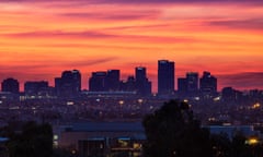 The Dowtown Phoenix skyline at sunset, the city is witnessing a food and drink boom.