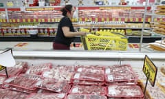 The meat department in a supermarket.