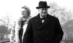 London, England, 9th January, 1941, British Prime Minister Winston Churchill with his wife Clementine on London's Horse Guard's Parade after inspecting the American Mechanised Squadron during World War Two (Photo by Popperfoto/Getty Images)