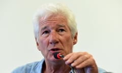 Richard Gere at a news conference in support of  Open Arms in Lampedusa, August 2019