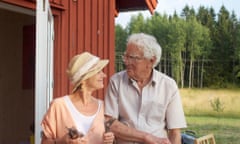 Nicci Gerrard with her father John, in Sweden in 2013.