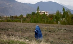 An Afghan woman on the outskirts of Kabul, Afghanistan