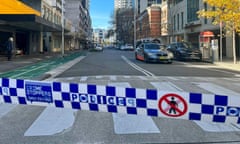 Police at the scene of a shooting in Bondi Junction